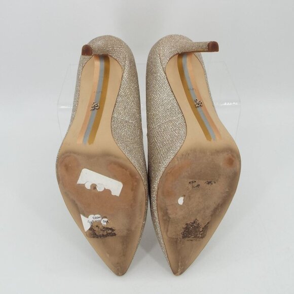 Sam Edelman Hazel Gold Metallic Pointed Toe Pumps Heels Size 6.5M - Picture 12 of 15